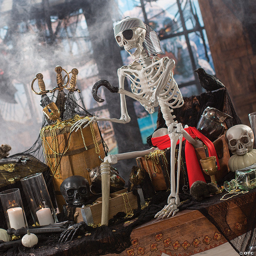 5 Ft. Posable Pirate Skeleton Halloween Decoration | USA Decoration®