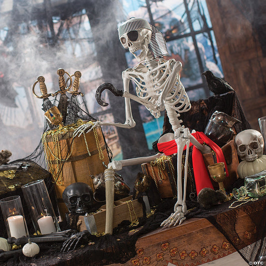 5 Ft. Posable Pirate Skeleton Halloween Decoration | USA Decoration®