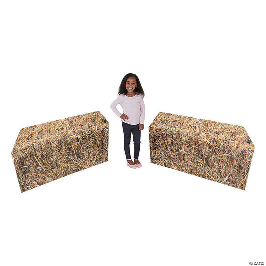 1 Set(s): 24 1/4" Hay Bale Cardboard Cutout Stand-Ups - 2 Pc. | USA Decoration®