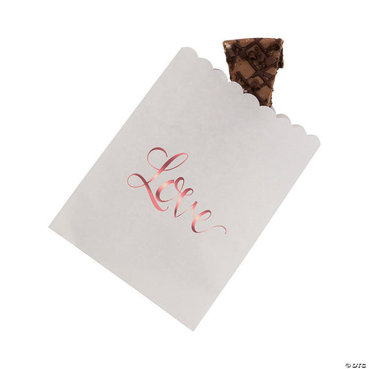 Bulk 50 Pc. Love Rose Gold Foil Treat Bags