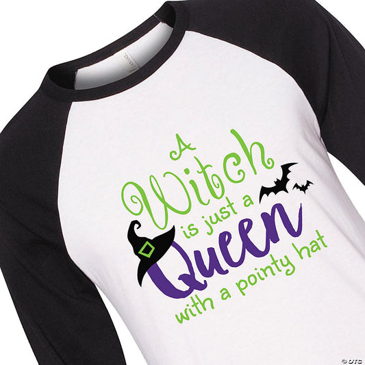 Halloween Witch Adults Baseball T-Shirt | USA Decoration®