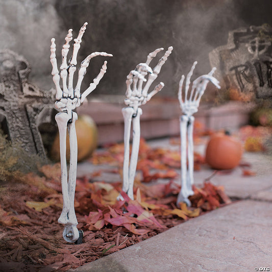 3 Set(s): Skeleton Hand Groundbreaker Halloween Decorations | USA Decoration®
