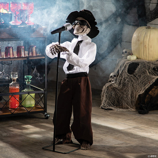 3 Ft. Animated Standing Singing Skeleton Halloween Decoration | USA Decoration®