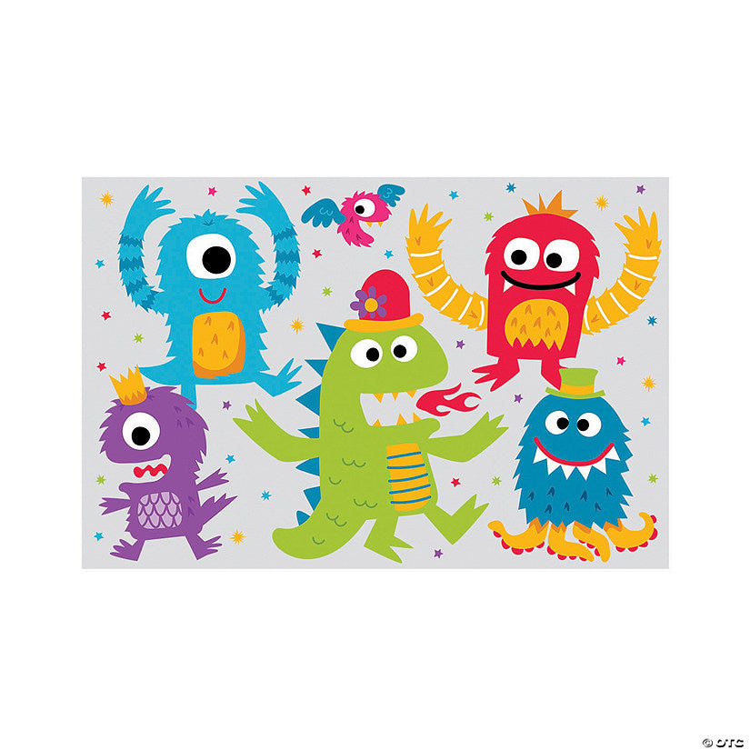 1 Set(s): Cute Monster Backdrop - 3 Pc. | USA Decoration®