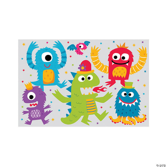 1 Set(s): Cute Monster Backdrop - 3 Pc. | USA Decoration®