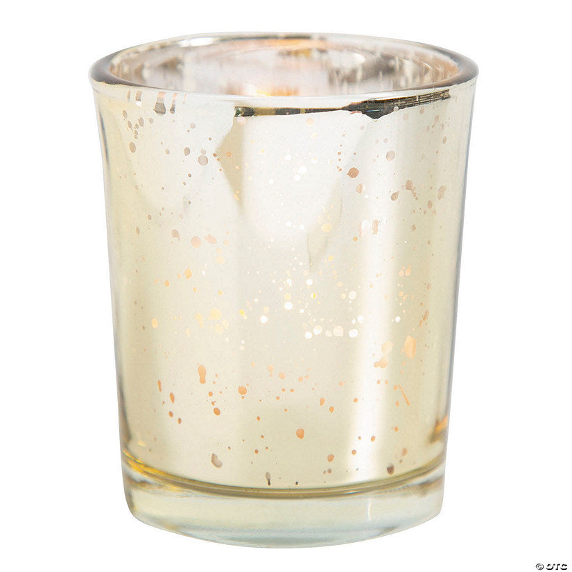 Gold-Flecked Mercury Votive Candle Holders - 36 Pc.