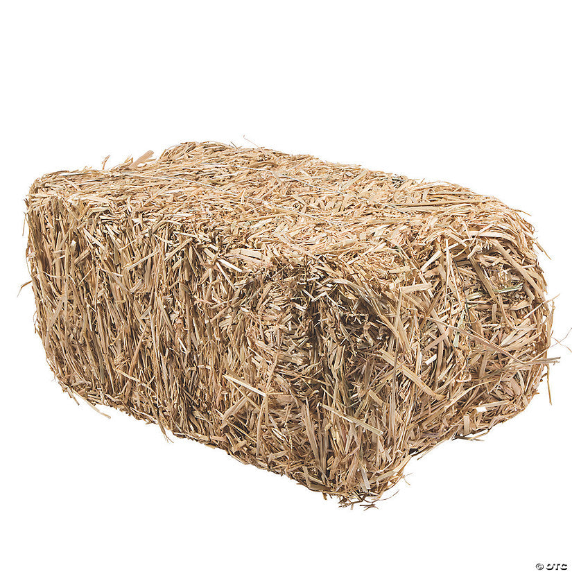 1 Piece(s): 24" x 9 1/2" FloraCraft® Decorative Straw Hay Bale Block | USA Decoration®