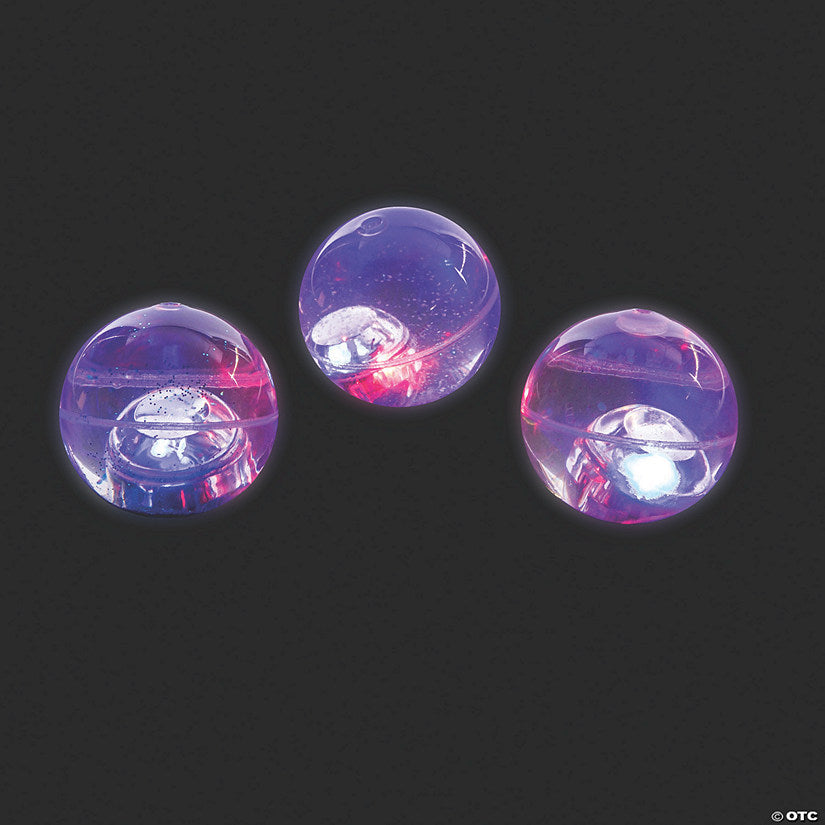Mini Light-Up Glitter Bouncy Balls - 12 Pc. | USA Decoration®