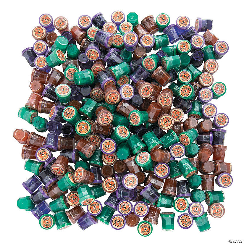240 Piece(s): 1 1/4" Bulk 240 Pc. Mini Witch’s Potion Plastic Tubs of Slime | USA Decoration®