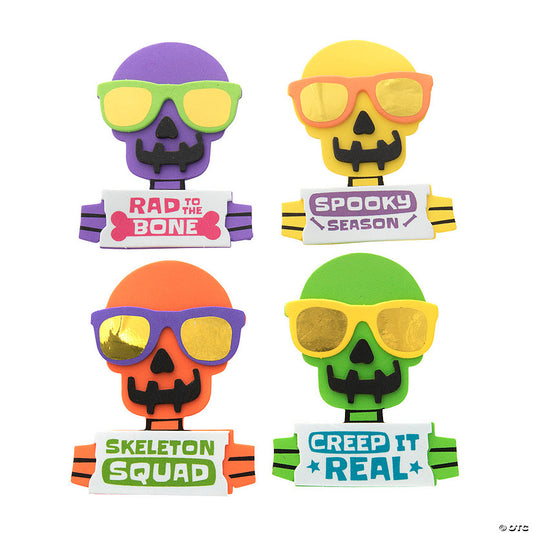 Halloween Cool Skeleton Magnet Craft Kit - Makes 12 | USA Decoration®