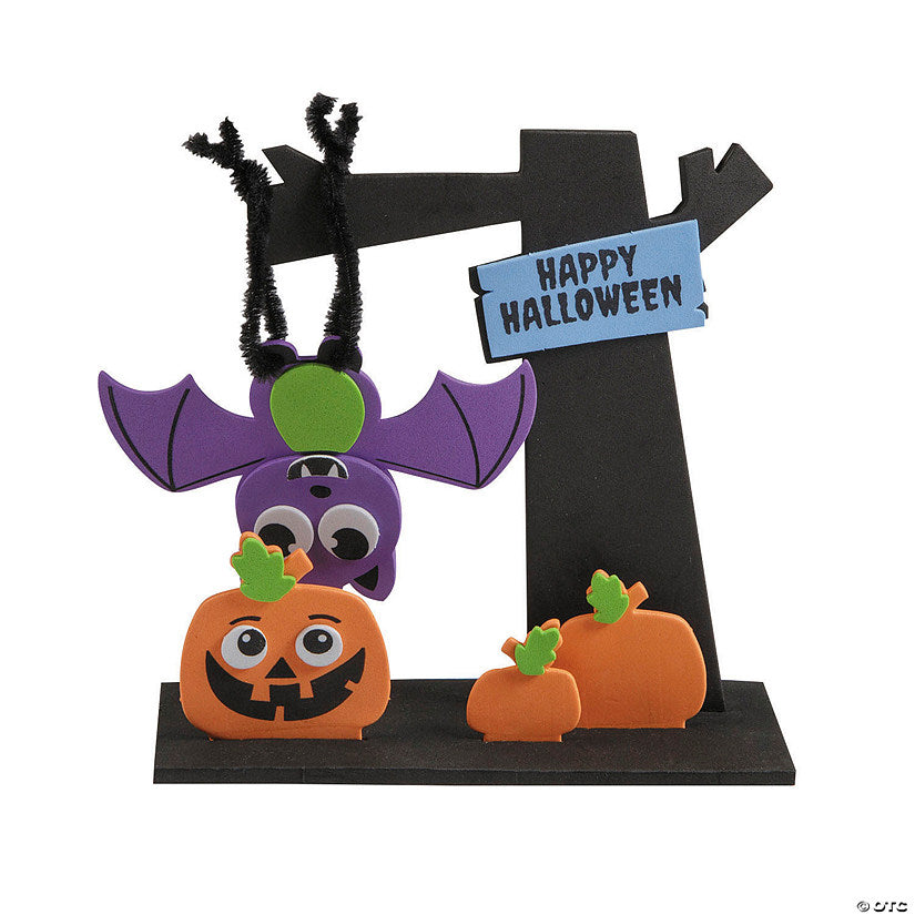 Makes 12: 3D Happy Halloween Bat Scene Craft Kit - Makes 12 | USA Decoration®