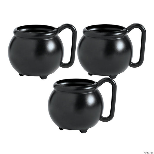 3 3/4" 12 oz. Cauldron BPA-Free Reusable Plastic Mugs - 12 Ct. | USA Decoration®