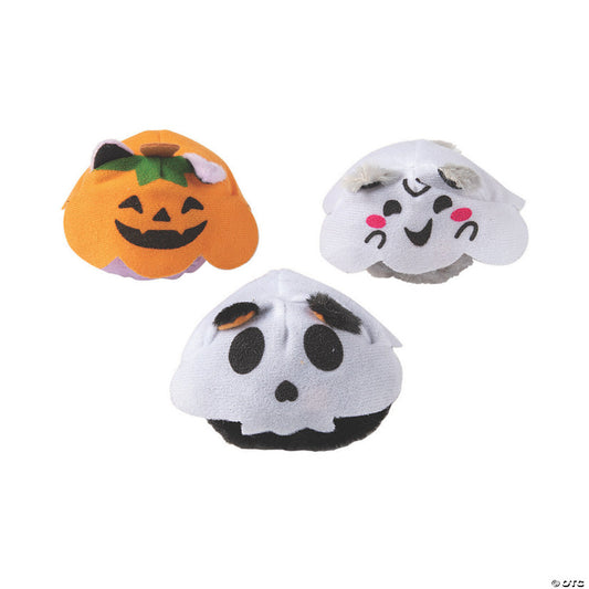 Per Dozen: Mini Halloween Stuffed Cats in Ghost Costumes - 12 Pc. | USA Decoration®