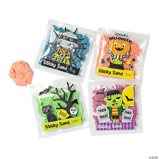 48 Piece(s): 3" x 4" Bulk 48 Pc. Ghoul Gang Sticky Sand Pouches | USA Decoration®