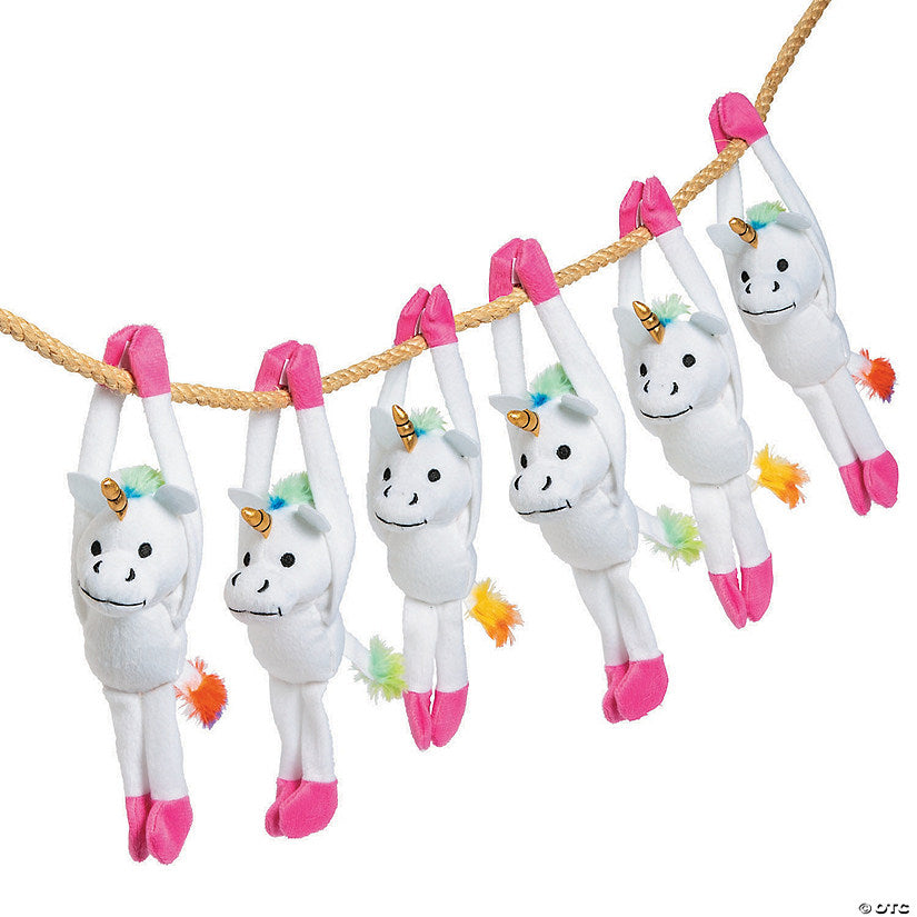 11" Bulk 72 Pc. Long Arm Hugging Rainbow Stuffed Unicorn toys | USA Decoration®