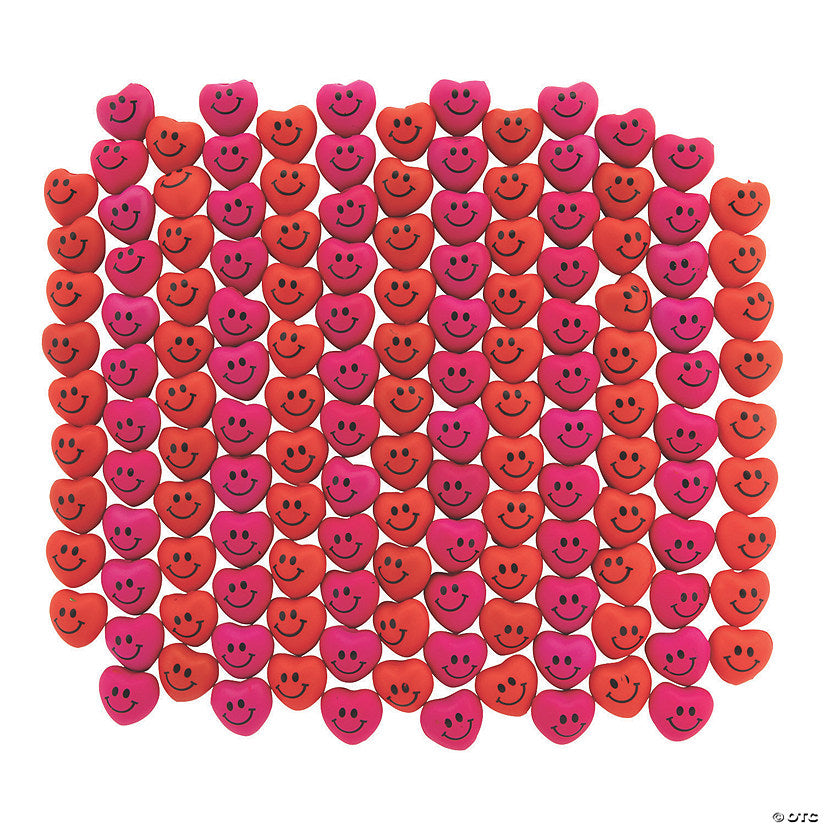 1 1/2" Bulk 144 Pc. Mini Valentine's Day Pink & Red Heart Stress Toys