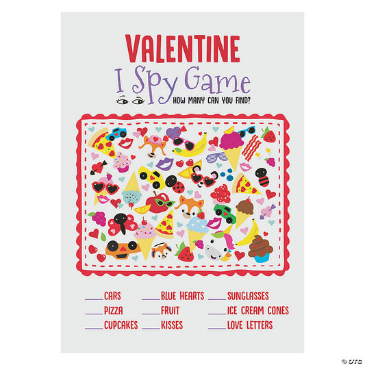 5" x 7" I Spy Valentine's Day Cardstock Activity Sheets - 24 Pc. | USA Decoration®