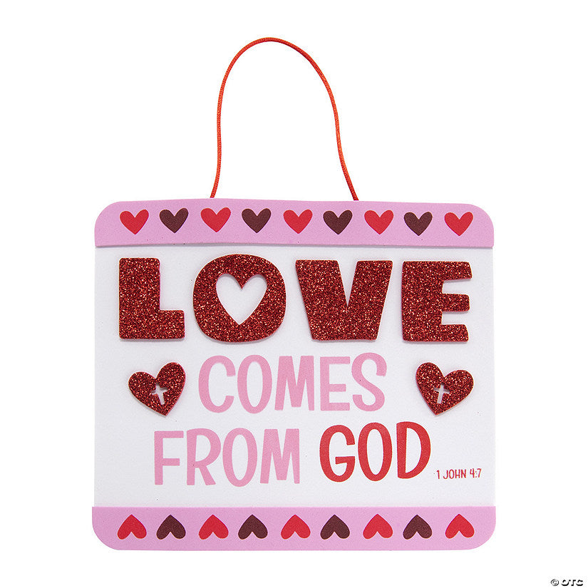 Love Comes From God Sign Craft Kit - Makes 12 | USA Decoration®