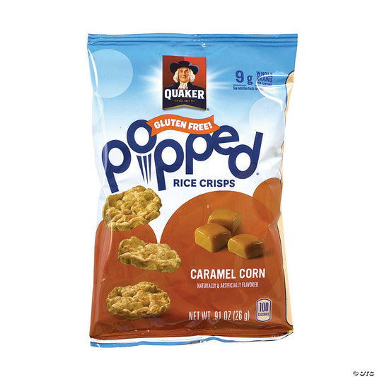 Quaker Popped Rice Crisps Caramel Corn, .67 oz, 60 Count | USA Decoration®