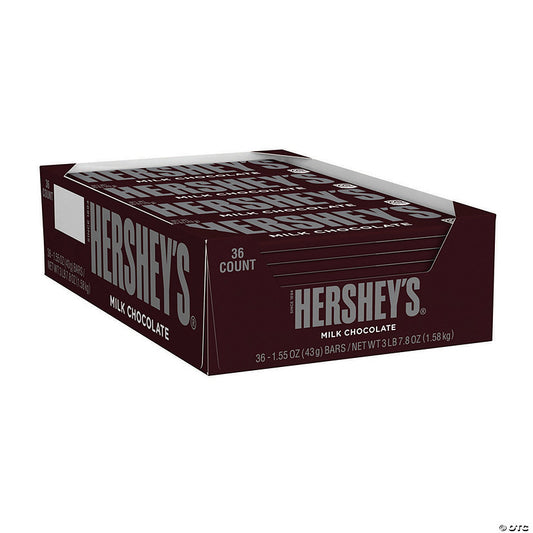 HERSHEY'S Full Size Milk Chocolate Bar, 1.55 oz, 36 Count | USA Decoration®
