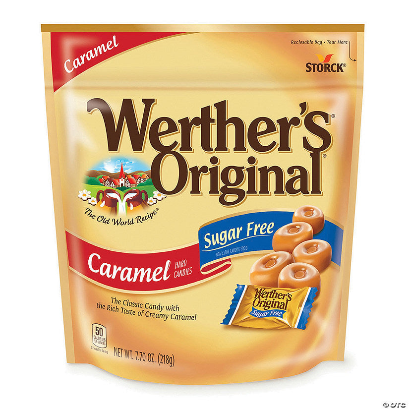 Werther's Original Sugar Free Caramel Hard Candies, 7.7 oz, 2 Pack | USA Decoration®