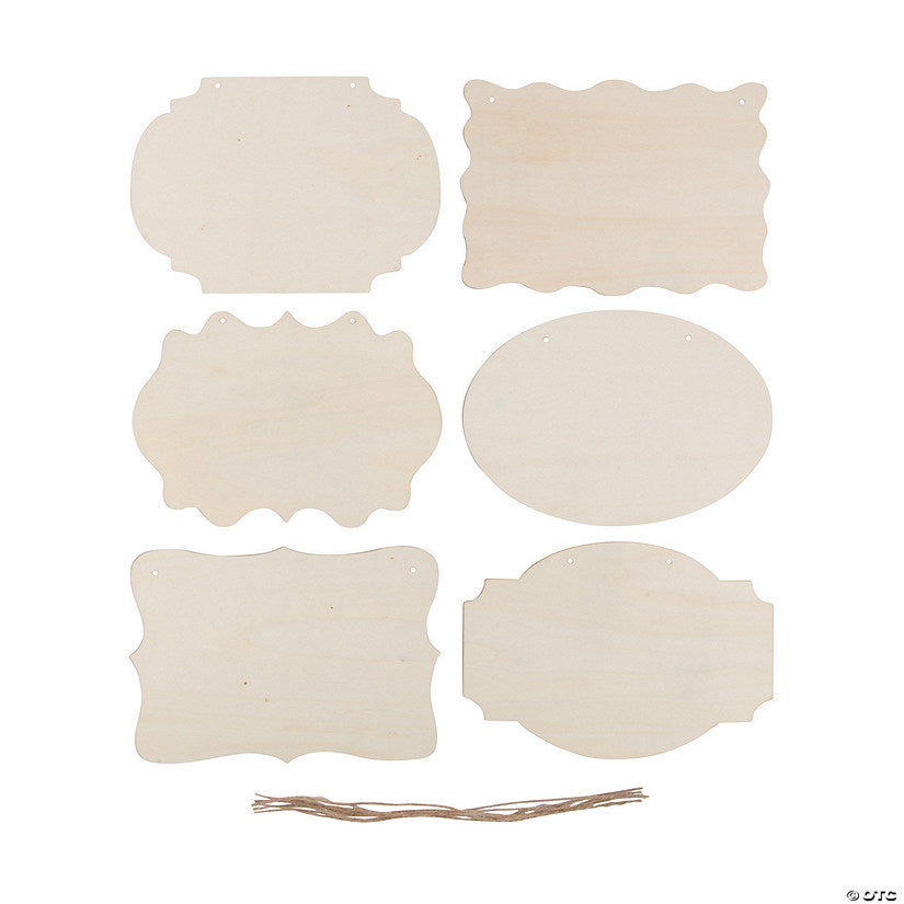 DIY Unfinished Wood Sign Assortment - 12 Pc. | USA Decoration®