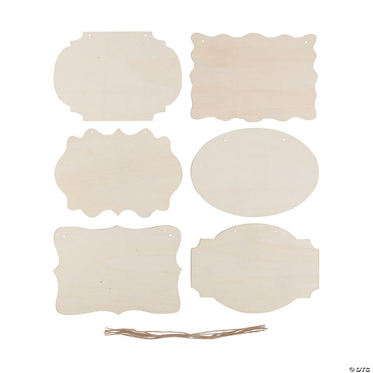 DIY Unfinished Wood Sign Assortment - 12 Pc. | USA Decoration®
