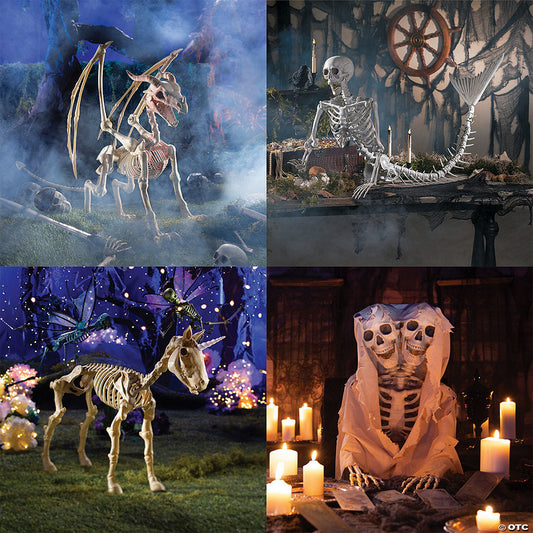 Halloween Mythical Creatures Skeleton Decorating Kit - 4 Pc. | USA Decoration®