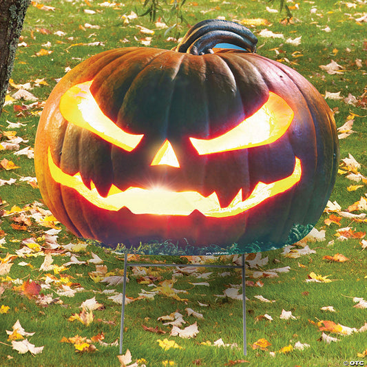 22" x 17" Scary Pumpkin Yard Sign | USA Decoration®