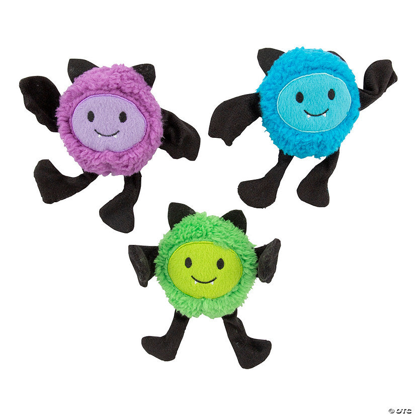 Per Dozen: Halloween Stuffed Bats with Bendable Wings - 12 Pc. | USA Decoration®