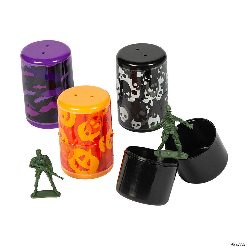 Jumbo Army Toy-Filled Halloween Containers - 12 Pc. halloween