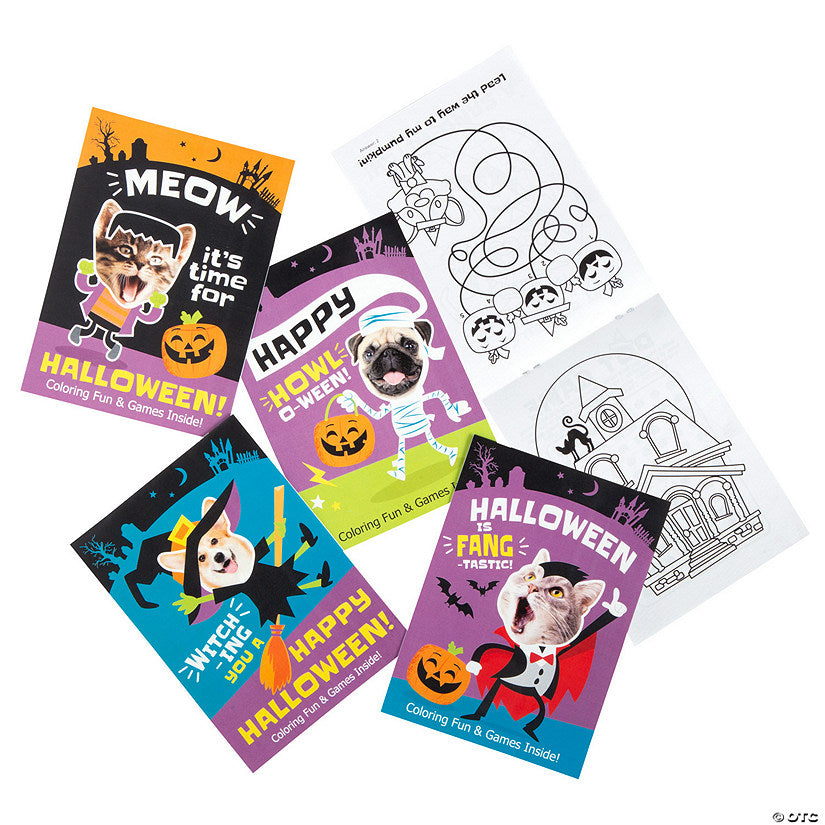 72 Piece(s): Bulk 72 Pc. Halloween Silly Animals Coloring Books | USA Decoration®