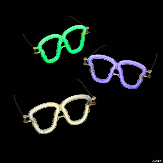 Per Dozen: Kids Skull-Shaped Glow Glasses - 12 Pc. | USA Decoration®