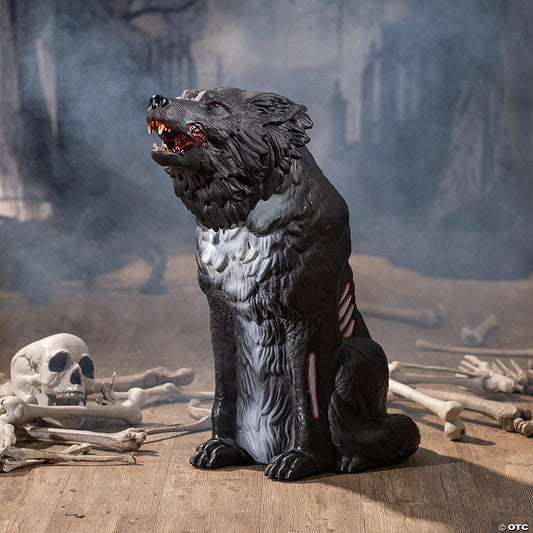 28" Animated Zombie Wolf Halloween Decoration | USA Decoration®