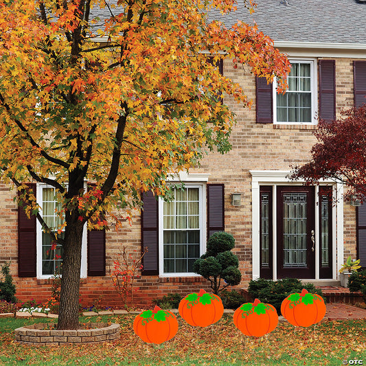 17" x 15 1/4" Pumpkin Yard Signs - 4 Pc. | USA Decoration®