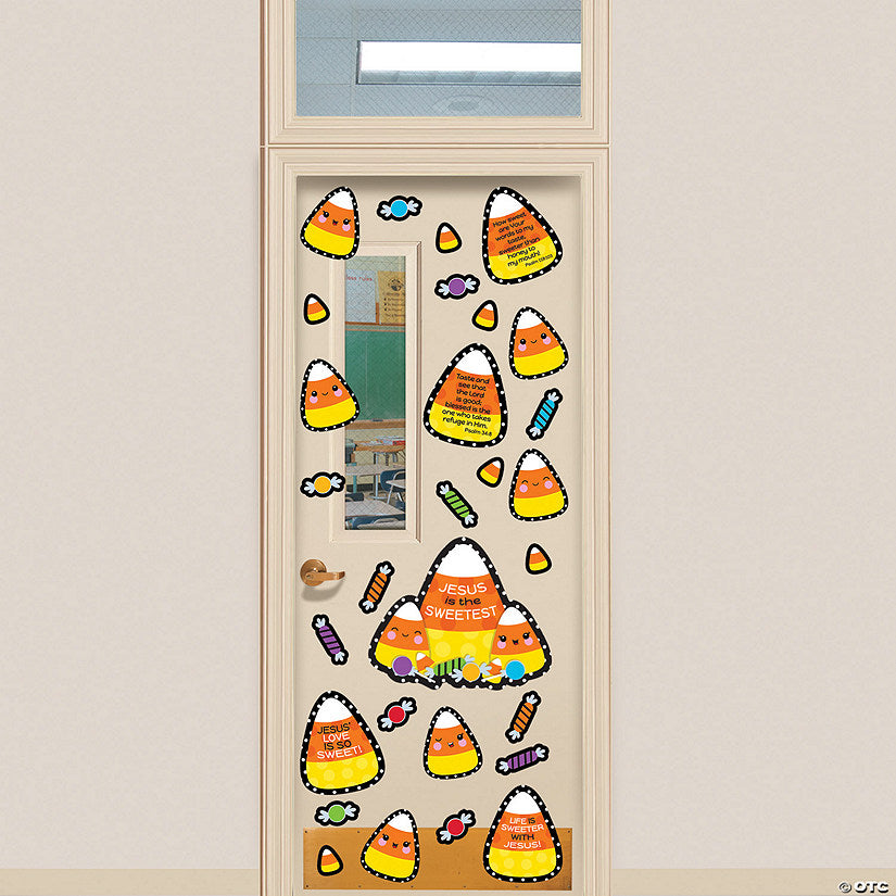 4 Piece(s): Halloween Religious Candy Corn Door Decorating Kit- 4 Pc. | USA Decoration®