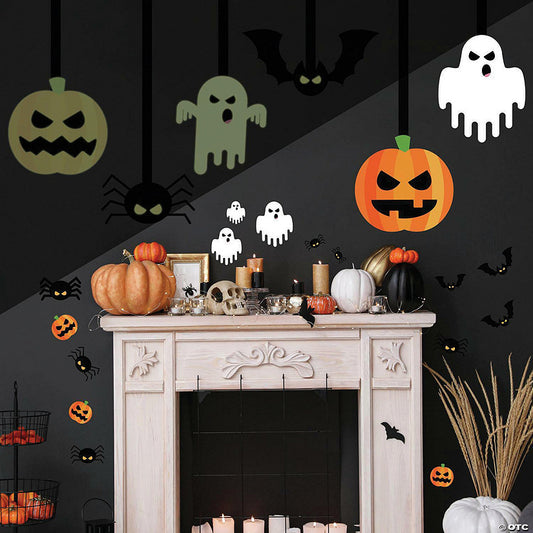 1 Piece(s): Roommates Halloween Glow In The Dark Peel And Stick Giant Wall Decals | USA Decoration®