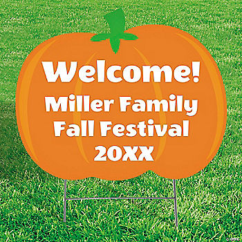 Personalized 22" x 18" Pumpkin Patch Yard Sign | USA Decoration®