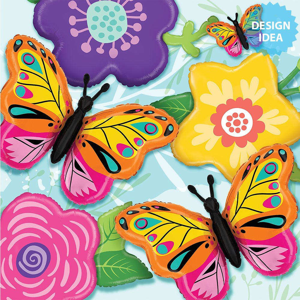 Butterfly Foil Balloon 14 Inch Colorful