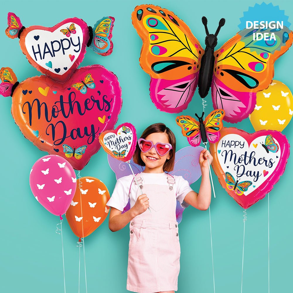 Butterfly Foil Balloon 14 Inch Colorful