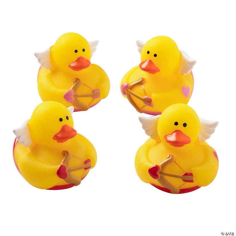 2" x 2" Valentine's Day Cupid Rubber Ducks - 12 Pc. | USA Decoration®