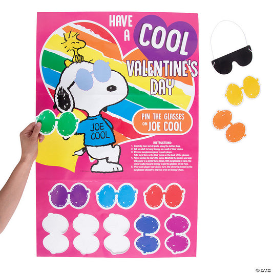 Peanuts Valentine’s Day Pin the Sunglasses on Joe Cool Game | USA Decoration®