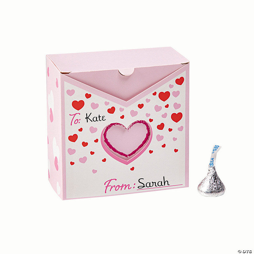 Valentine’s Day Heart Mail Favor Boxes - 12 Pc.