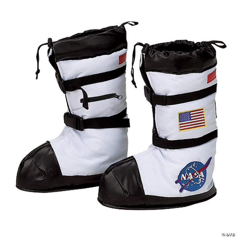1 Piece(s): Kids White & Black Astronaut Boots | USA Decoration®