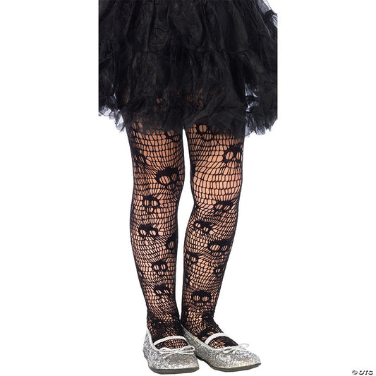 Women's Skull Striped Net Tights | USA Decoration®