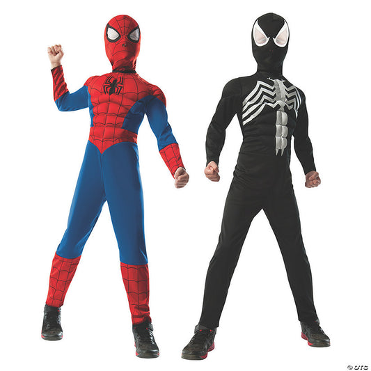 Boy's 2 in 1 Reversible Muscle Chest Spider-Man Costume | USA Decoration®