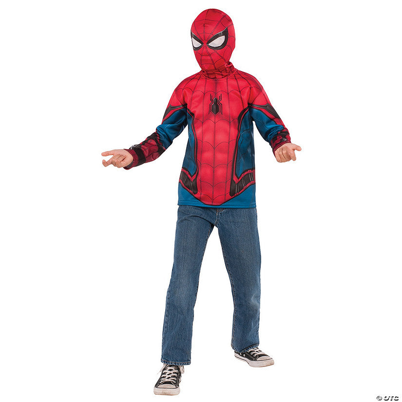 Boy's Spider-Man Shirt Mask Costume Kit | USA Decoration®