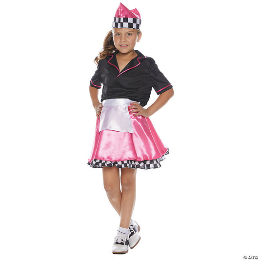 1 Piece(s): Girl's 50s Car Hop Costume | USA Decoration®