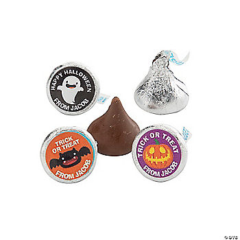60 Piece(s): Personalized Halloween Hershey’s Kisses Stickers - 60 Pc. | USA Decoration®