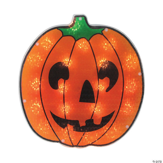1 Piece(s): Northlight 13" Lighted Jack O' Lantern Pumpkin Halloween Window Decoration | USA Decoration®